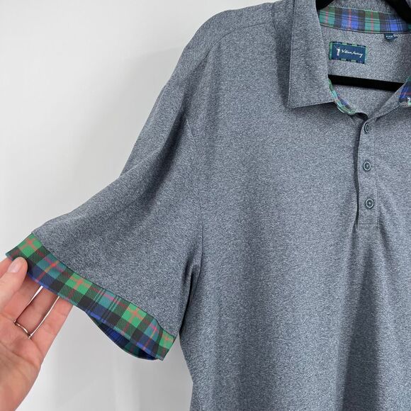 Walter Murray Polo shirt size XL gray & plaid - Picture 5 of 8